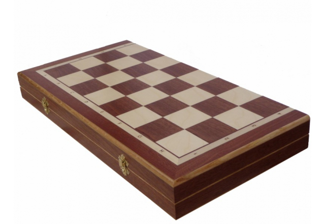 MEDIEVAL - piezas pintadas de piedra, caja de ajedrez de madera